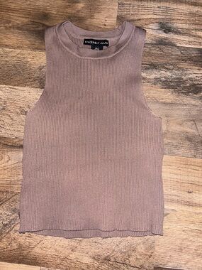 Sincerely Jules Ribbed Tank Top Brown Women’s Size Small